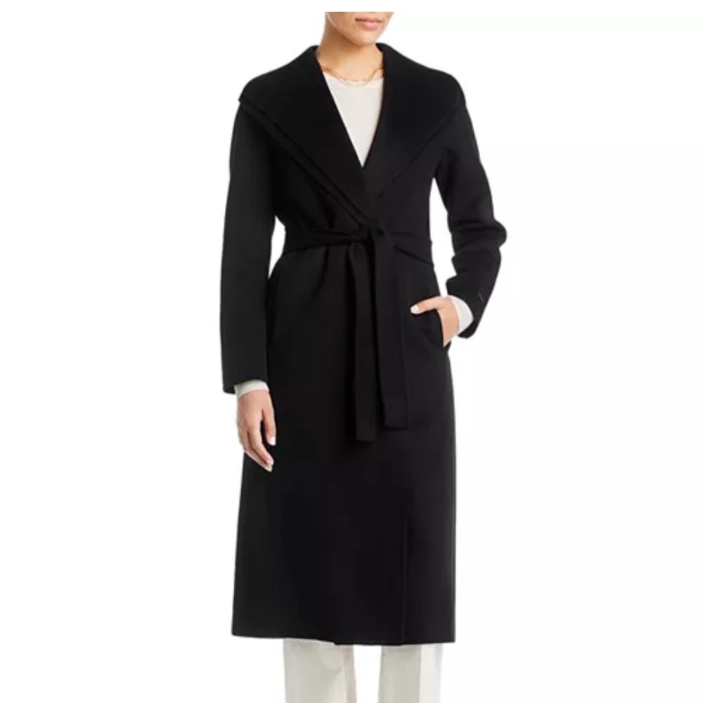 Unworn black TAHARI jacket with waist belt